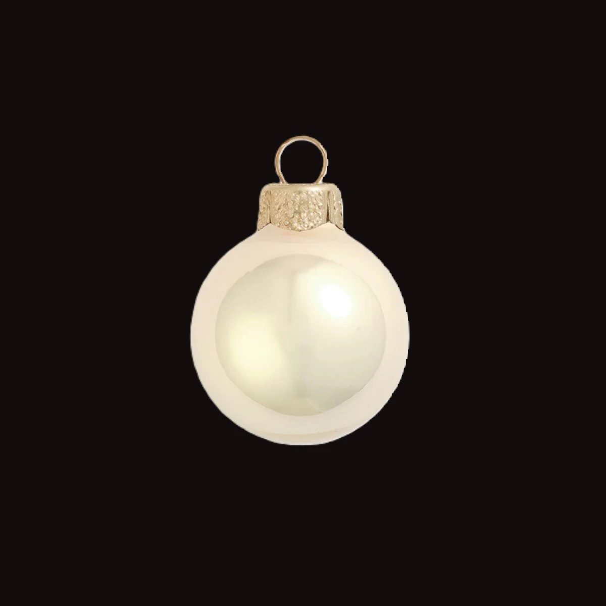 4Ct Champagne Pearl Finish Glass Christmas Ball Ornaments 4.75