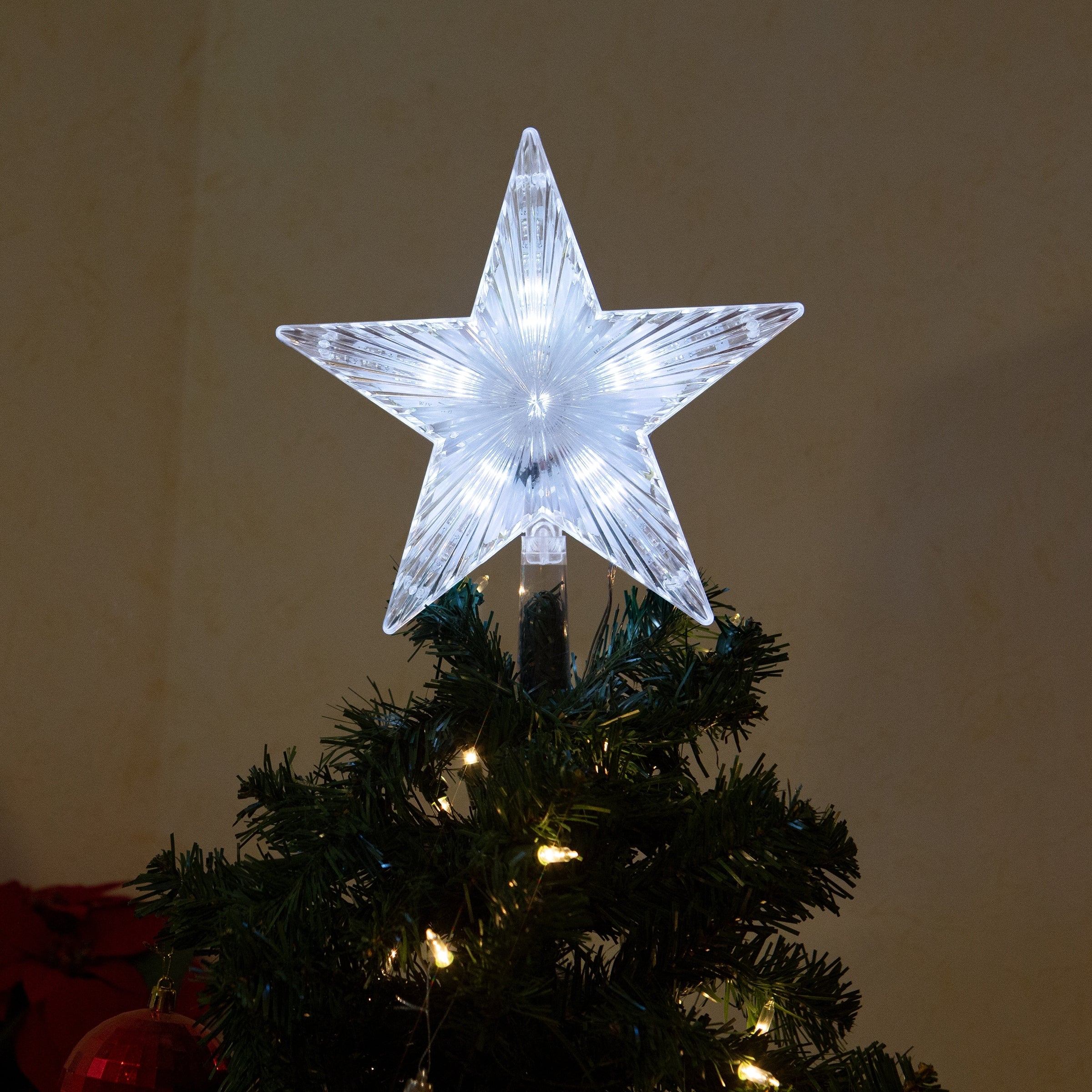 Alpine Corporation Flashing Star Tree Topper with LED Lights