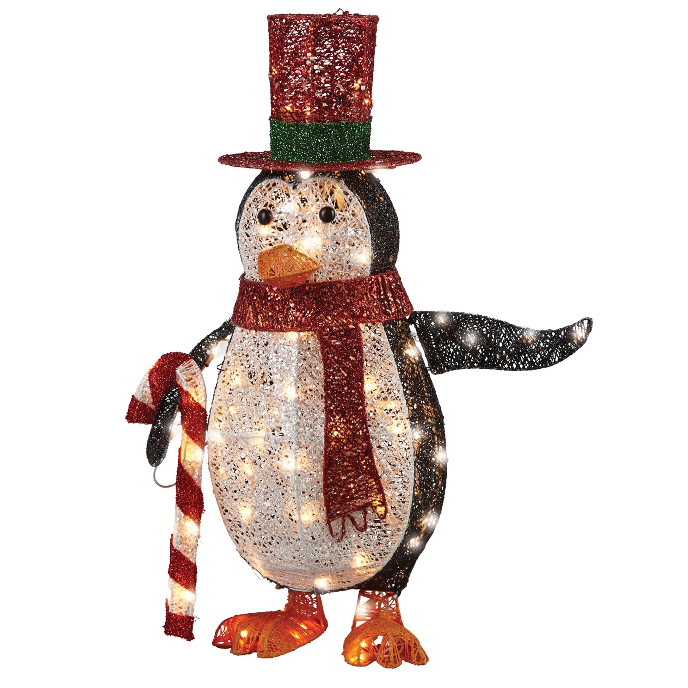 National Tree Company 3 ft. Penguin With LED Lights - White - 3 ft
