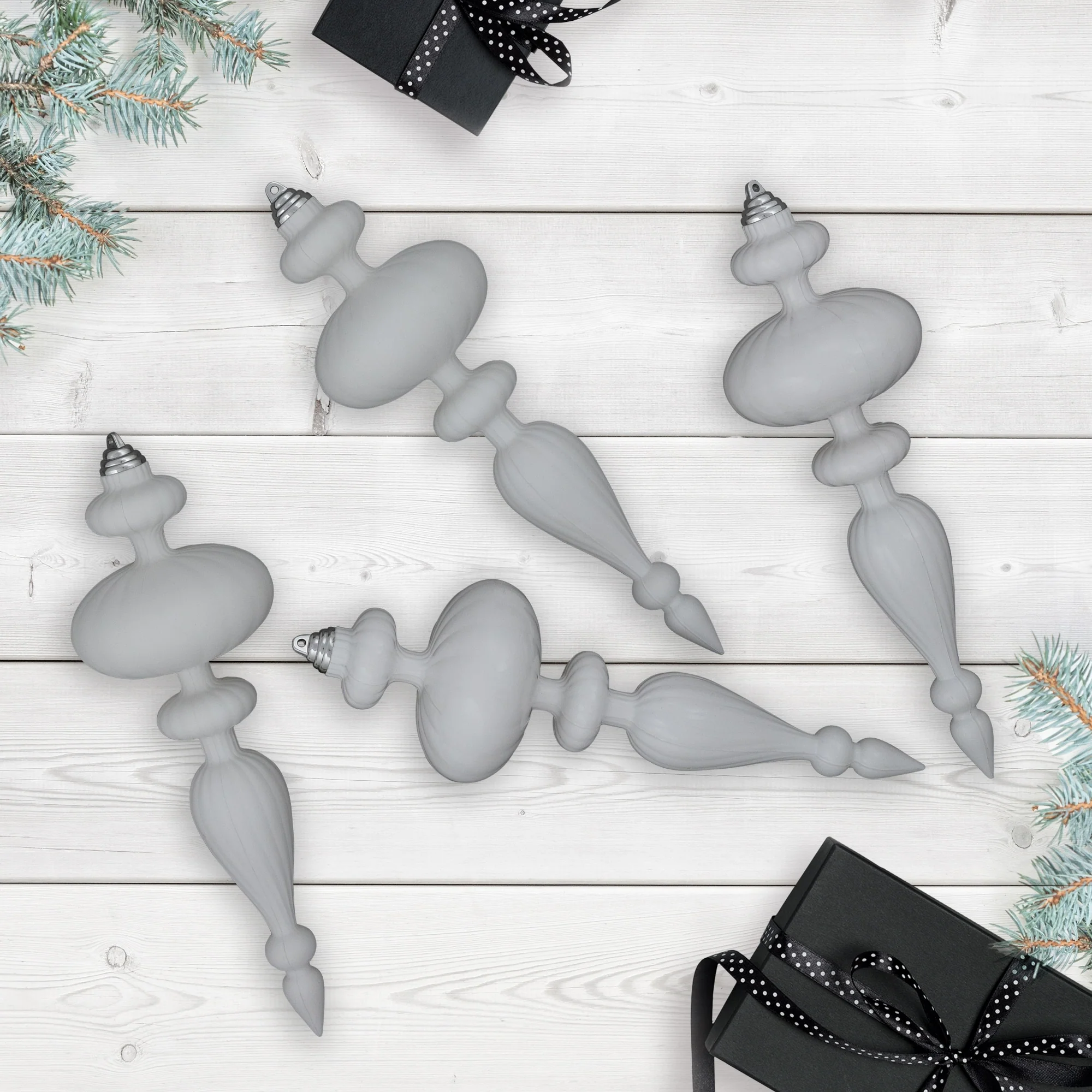 Commercial Size Shatterproof Finial Christmas Ornaments - 14