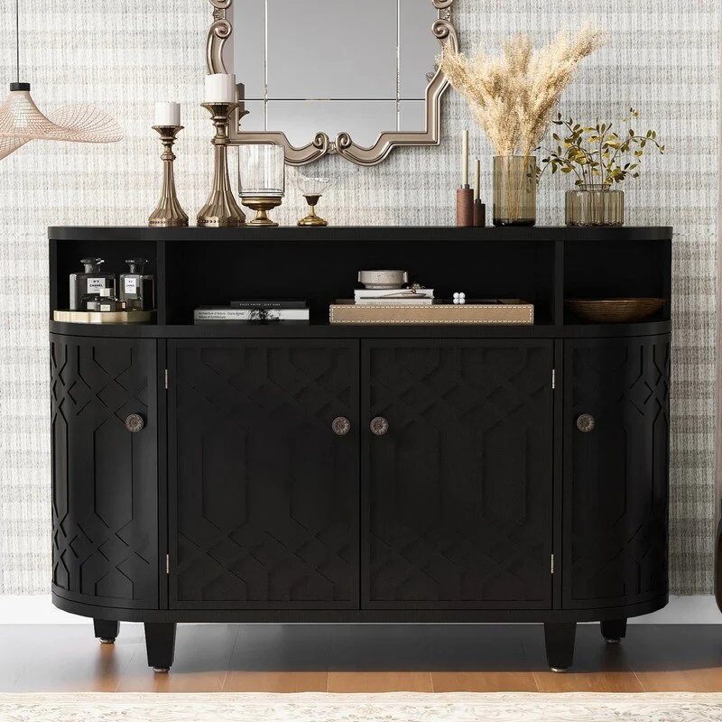 48''W Storage Cabinet with Four Doors and Adjustable Shelves - N/A