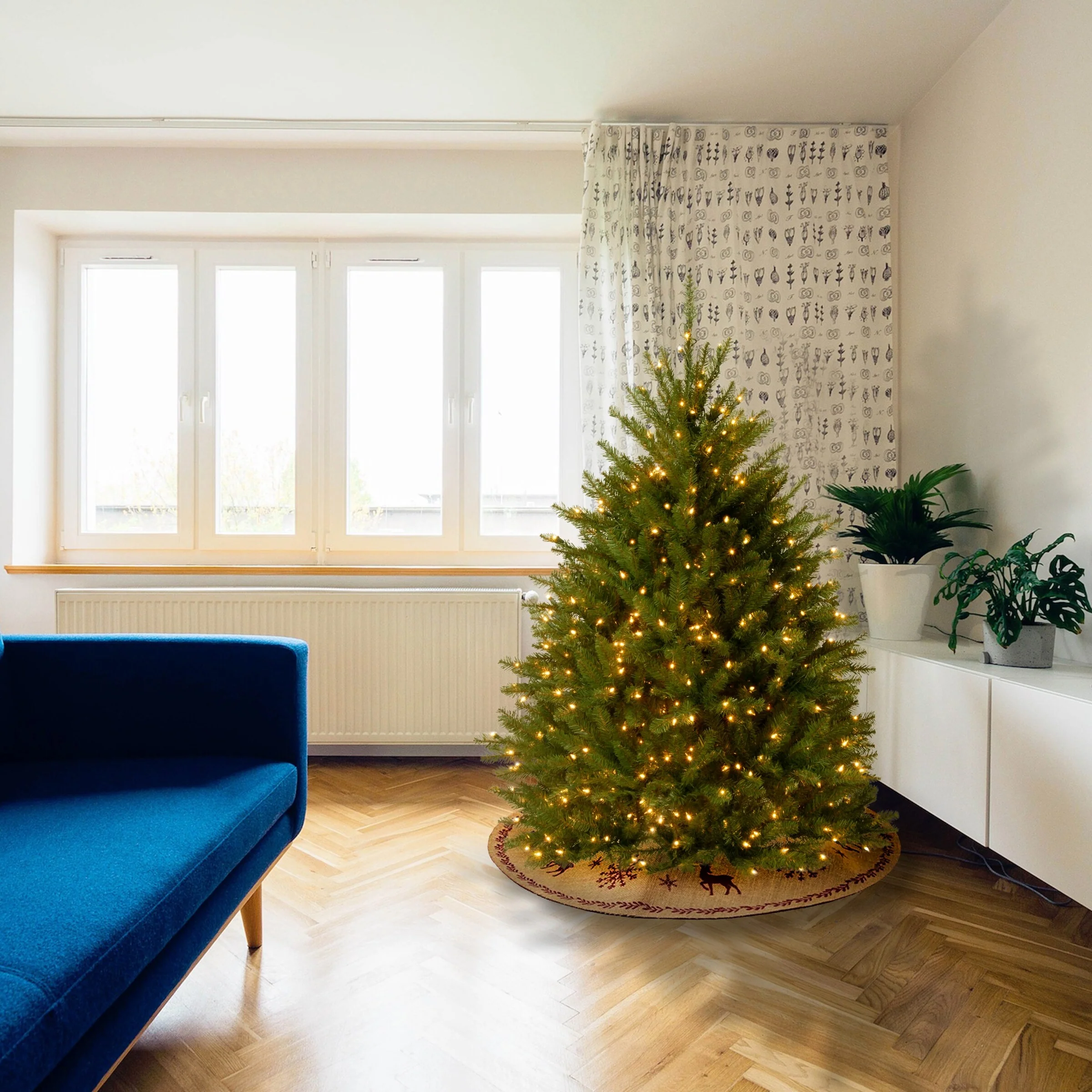 National Tree Company 4.5 ft. Fir Pre-lit or Unlit Artificial Hinged Tree - 4.5 Foot