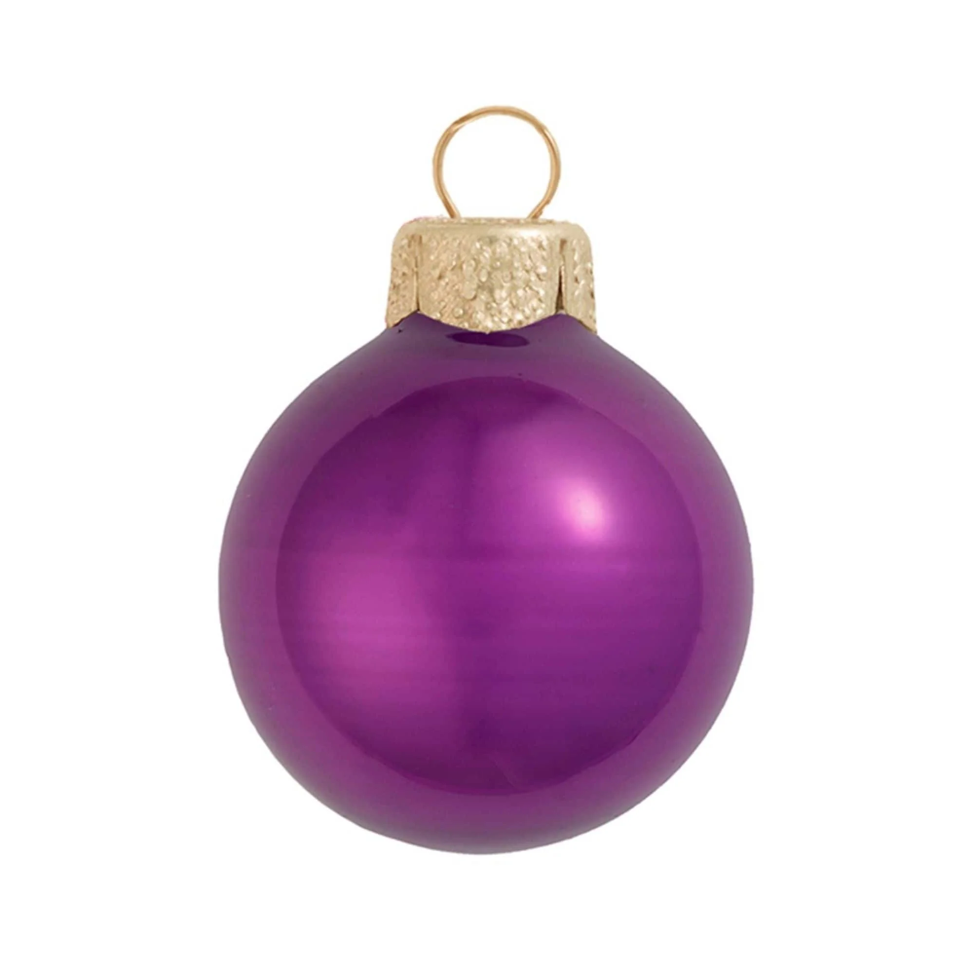 40ct Soft Plum Purple Pearl Glass Ball Christmas Ornaments 1.5