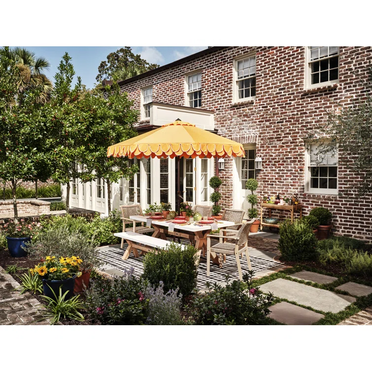 Fleur 7 - Person Rectangular Outdoor Dining Set