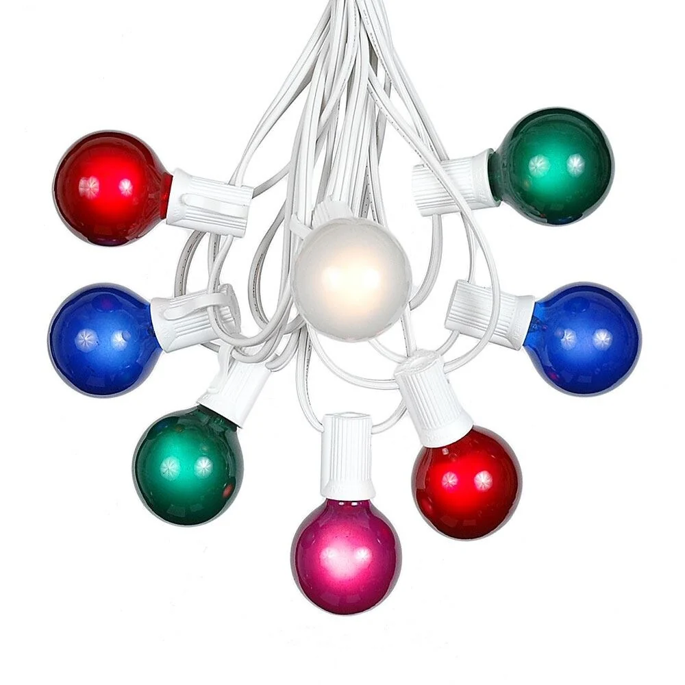 100 Foot G40 Outdoor Globe Patio String Lights - Set of 125 G40 Globe Bulbs
