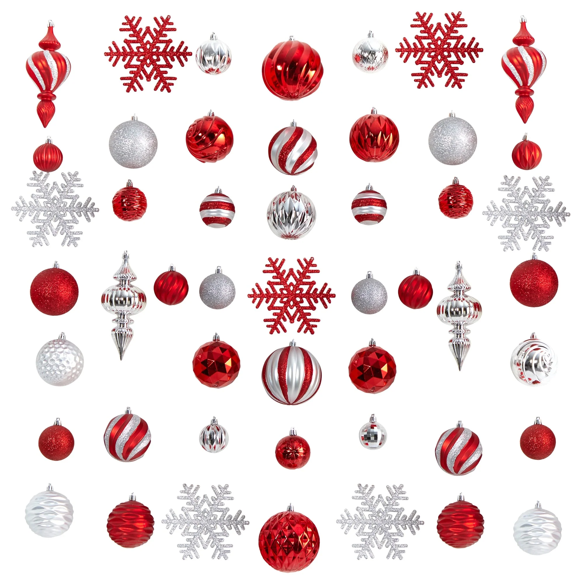 Holiday Deluxe Shatterproof 81 Count Christmas Tree Ornament Box Set - 3.5