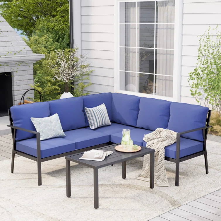 Romines 5 - Person Outdoor Seating Group with Cushions