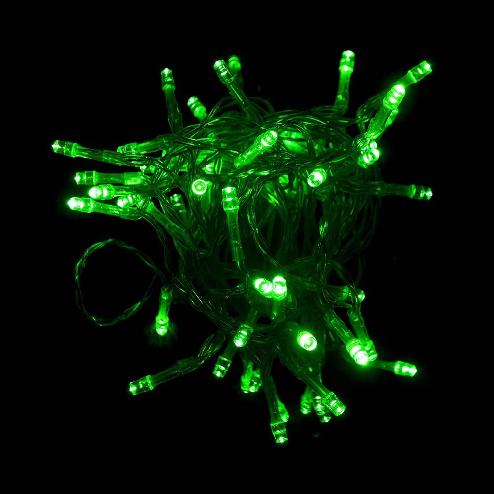 ALEKO 50 LED Battery Operated 19.5 feet Christmas Green Lights