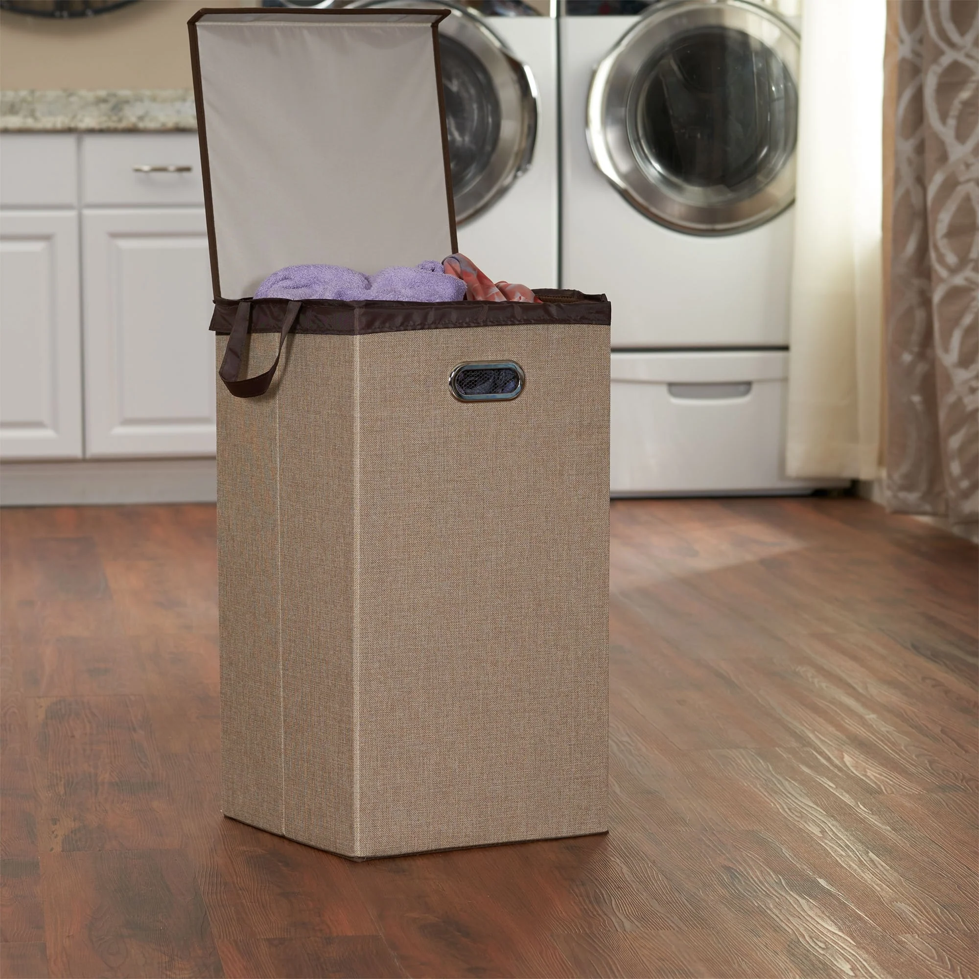 Household Essentials Laundry Hamper with Lid and Handles - 14.0