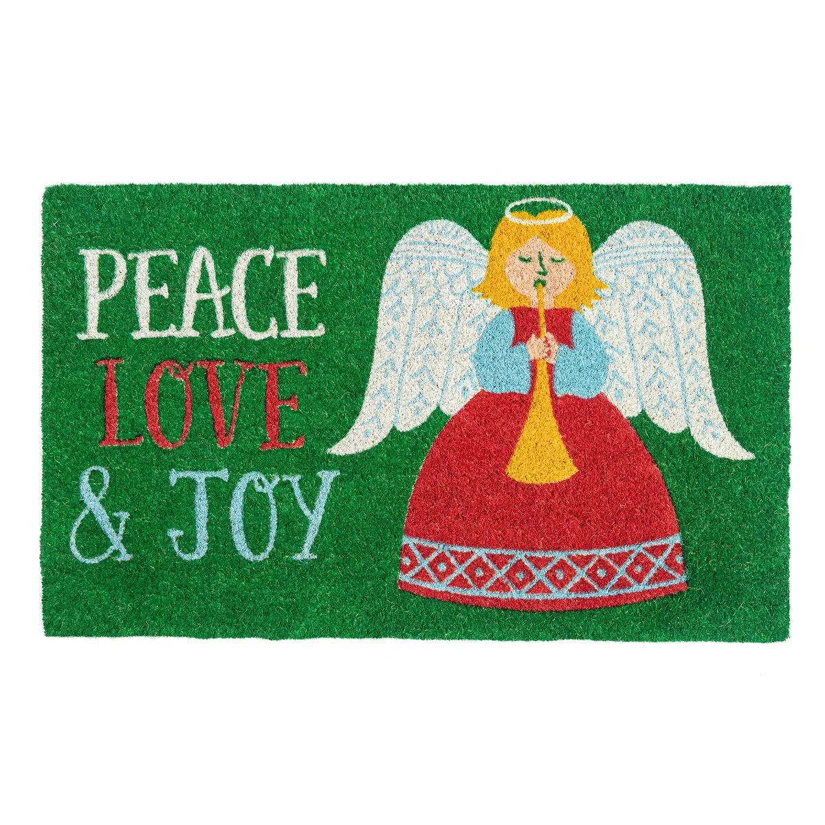 Entryways Peace Love & Joy Coir Doormat