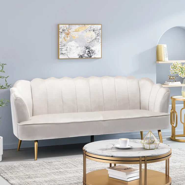 Conesha 76.25'' Velvet Sofa