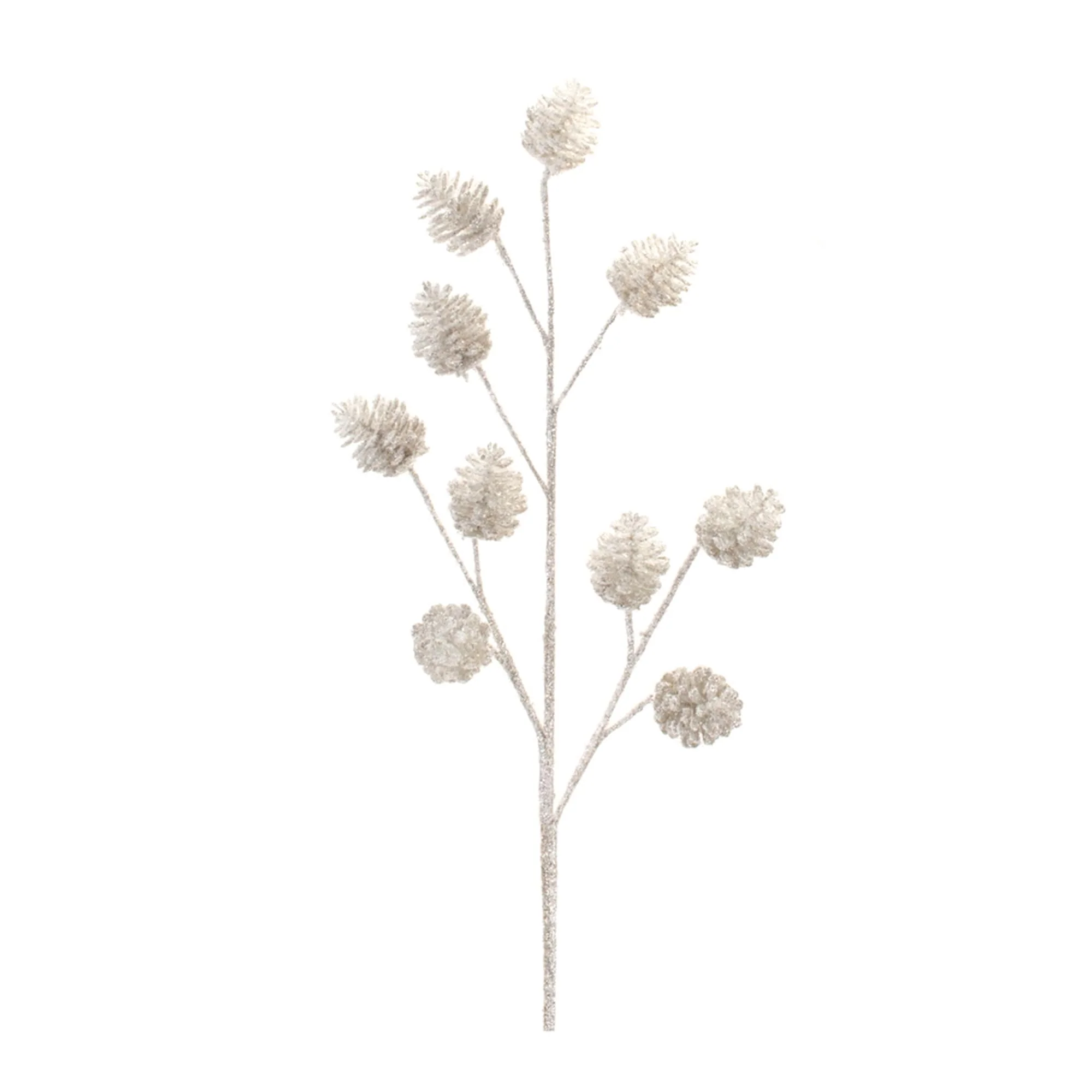 Glittered Pinecone Artificial Christmas Sprays - 31