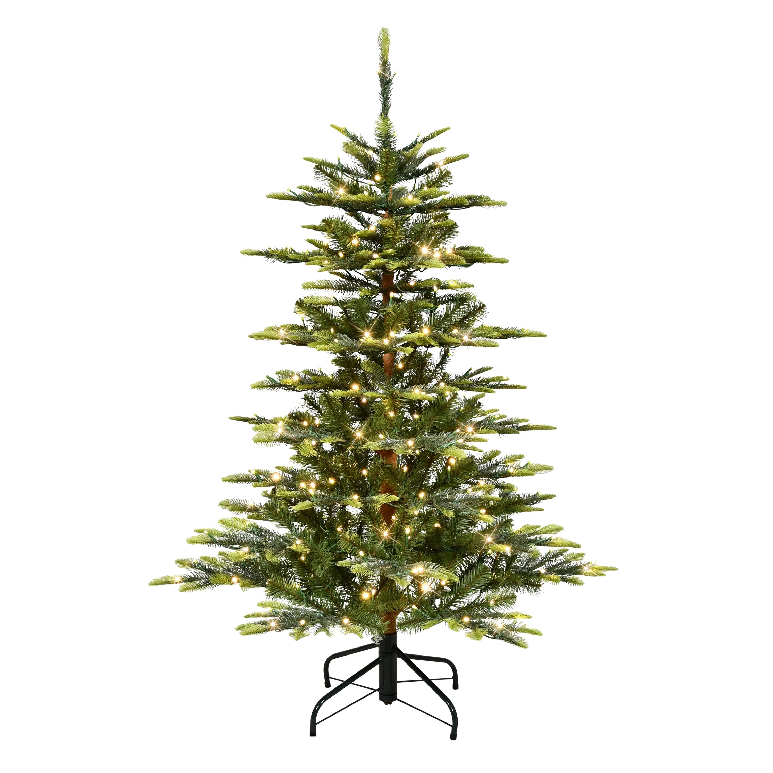 Puleo International 4.5' Pre-Lit Artificial Aspen Fir Tree with Dual-Color LED Lights