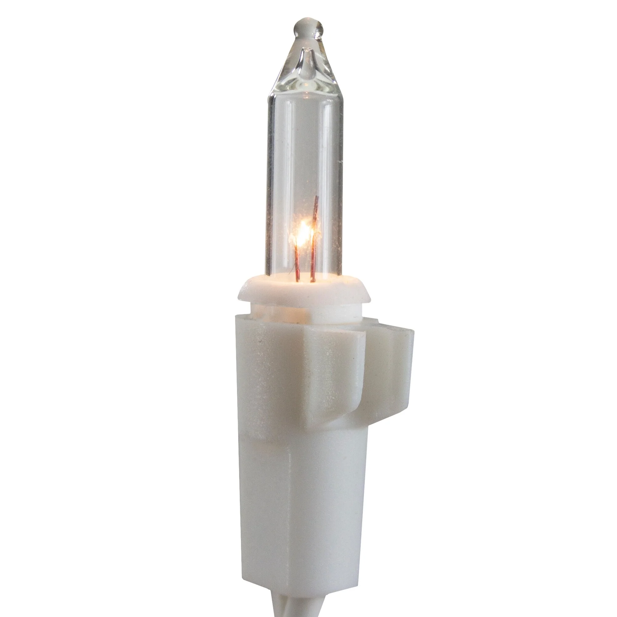 100ct Clear Mini Replacement Christmas Lights Clips for Yard Art 25'