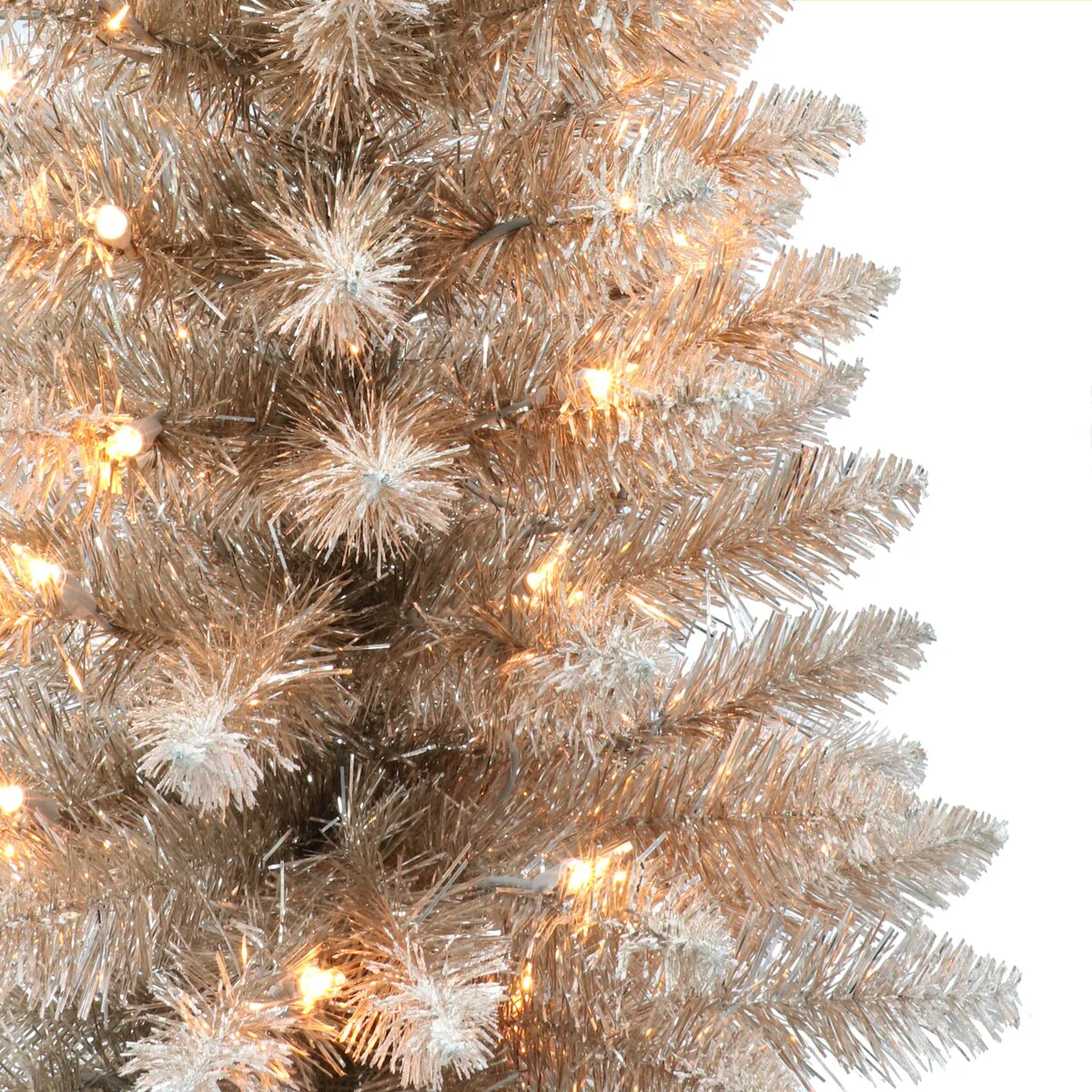 Puleo International 3 ft. Pre-lit Rose Gold Artificial Christmas Tree