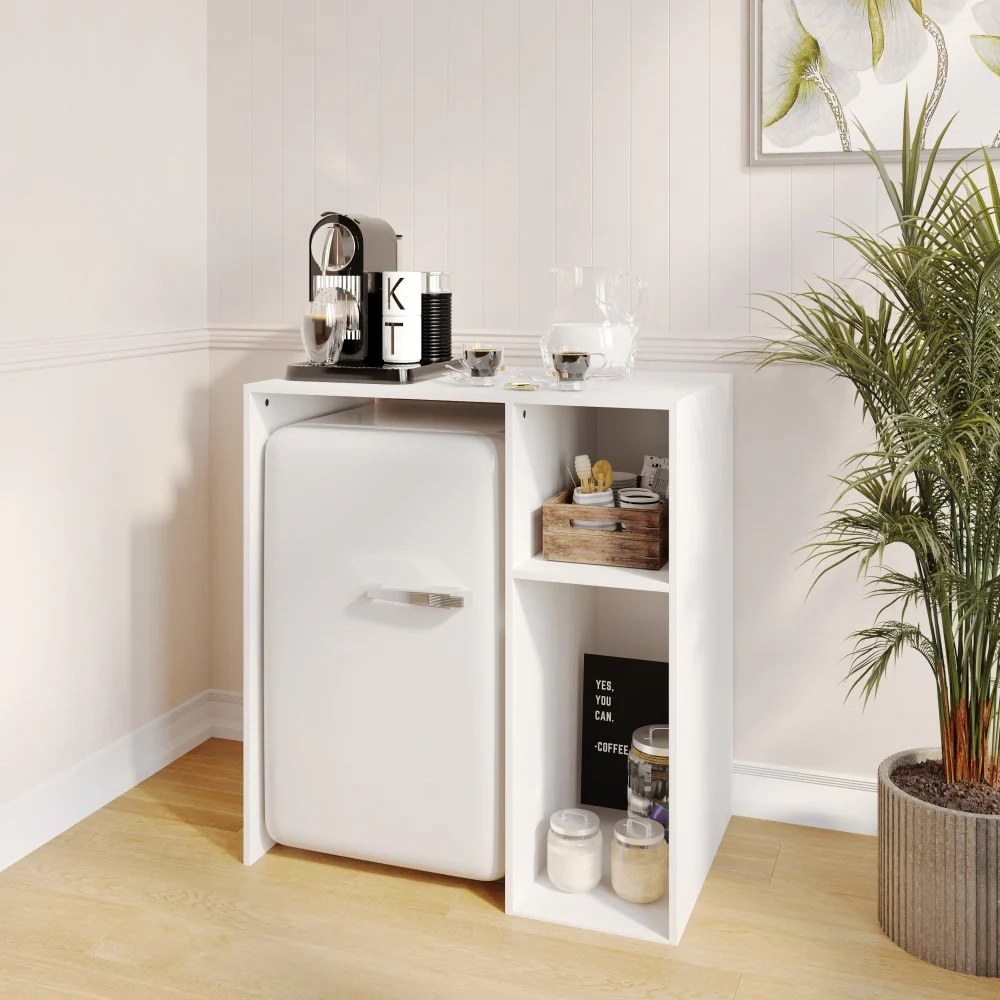 Space-Saving Mini Fridge Organizer Shelf with Cubby Storage