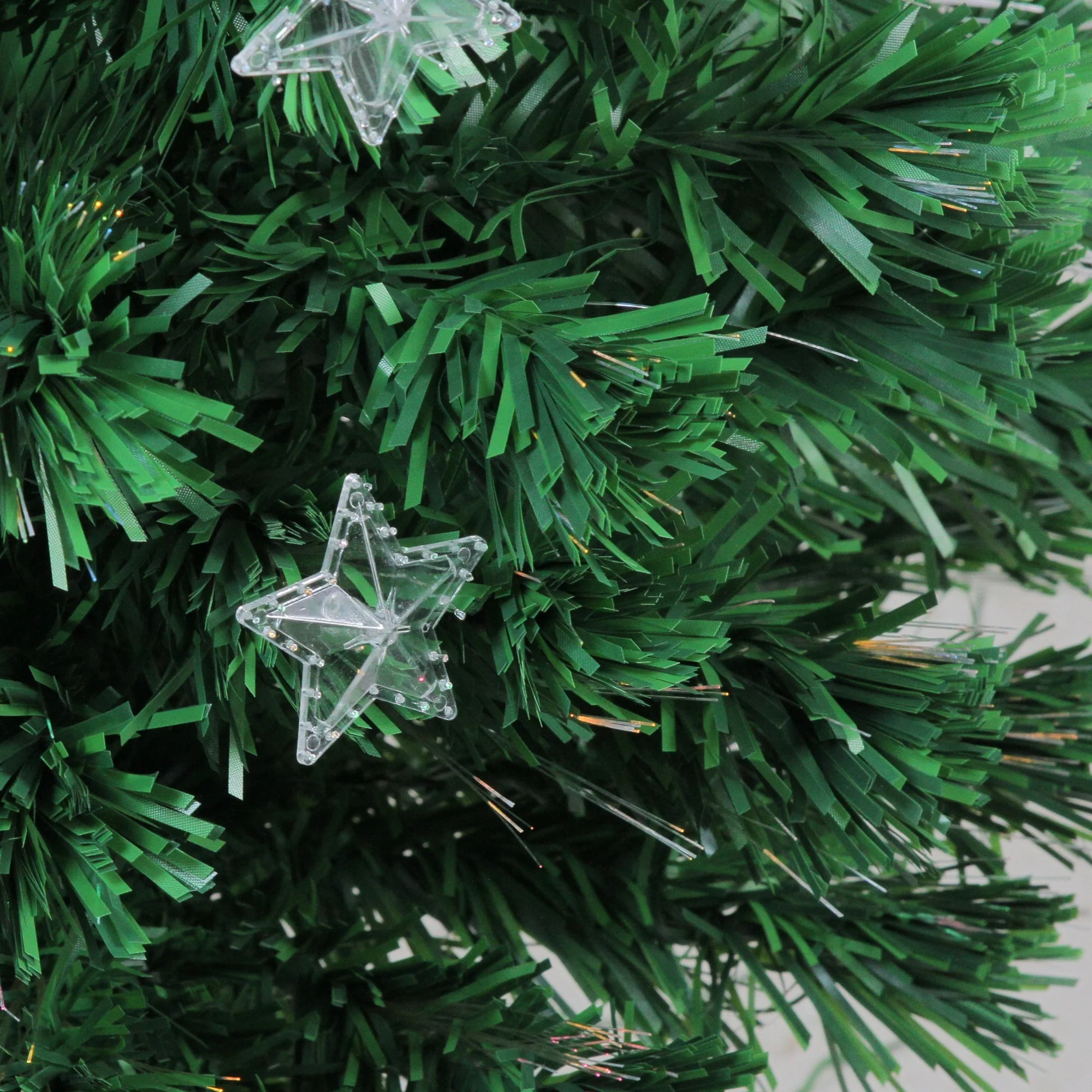 4' Potted Artificial Christmas Tree Stars Multicolor Lights - 4 Foot