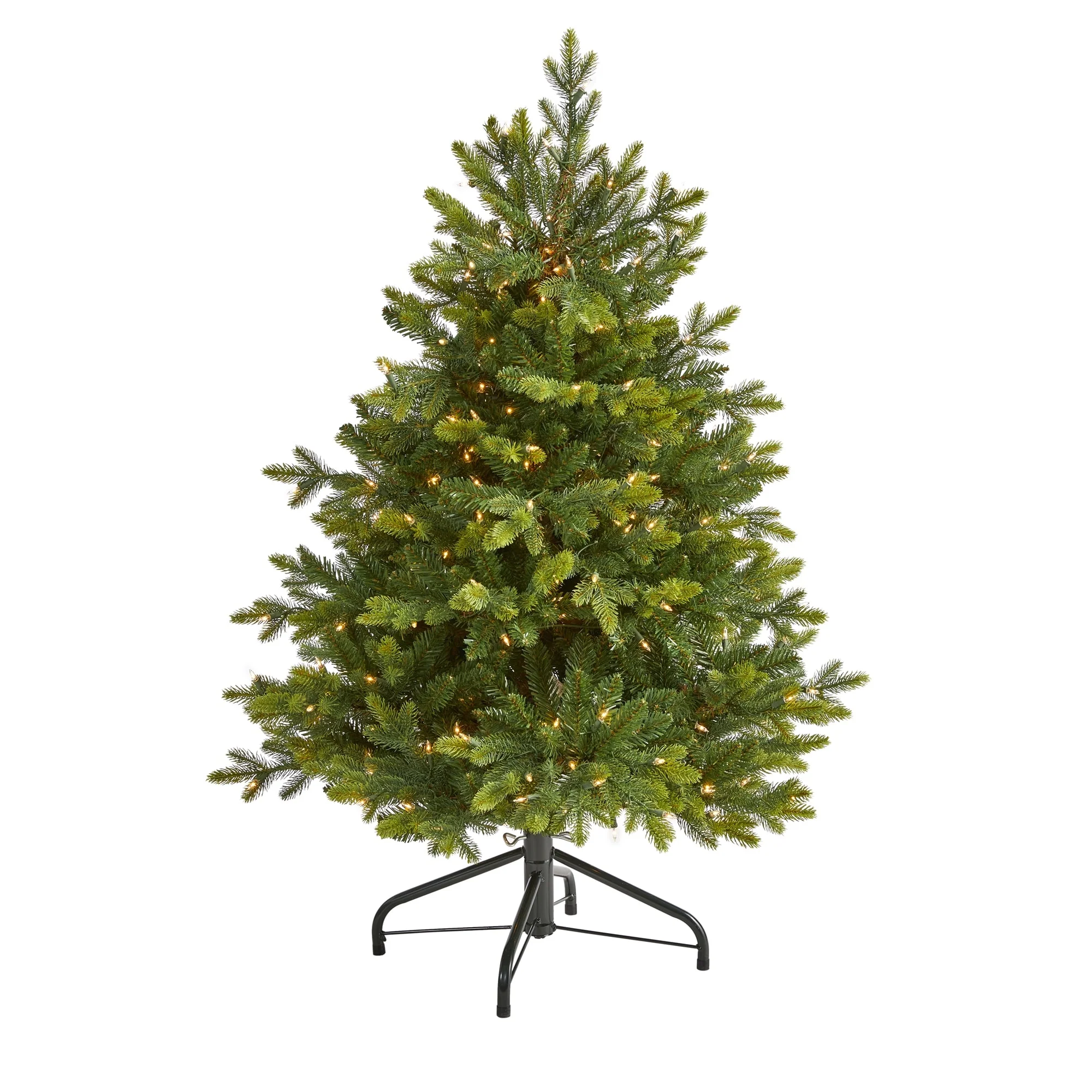 4’ Pre-Lit North Carolina Artificial Christmas Tree, Clear LED Lights - 4 Foot