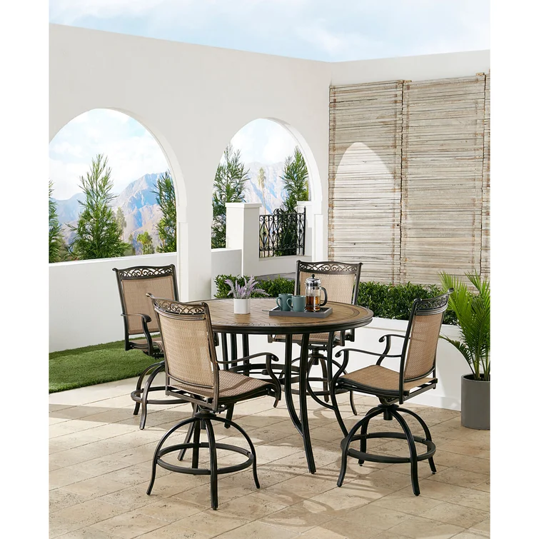 Mikenzy 4 - Person Outdoor Dining Set with Cushions