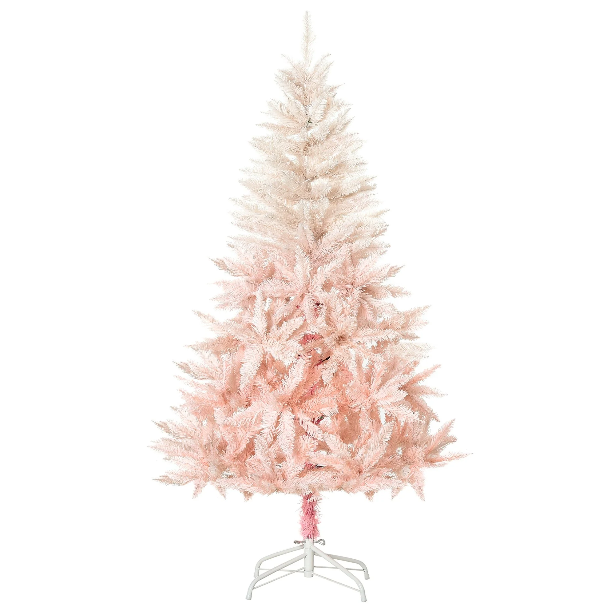 Unlit Spruce Artificial Christmas Tree With Realistic Branches And Tips, Pink