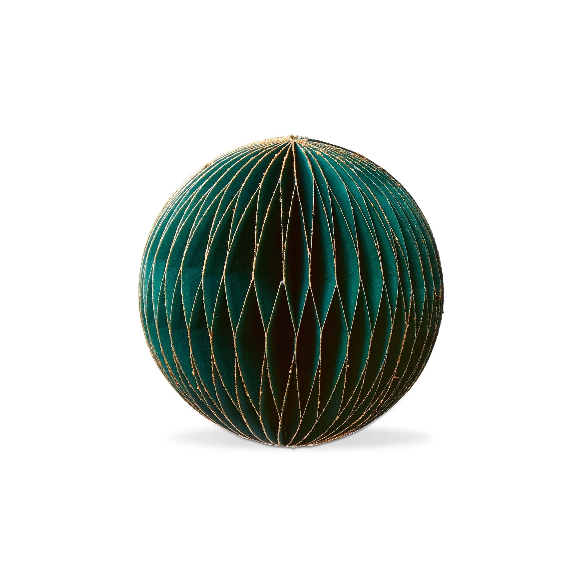 Glimmer Paper Ball Decor Small Green