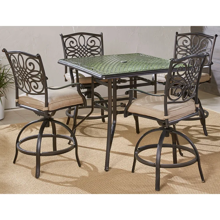Ricci 4 - Person Square Outdoor Dining Set with Cushions