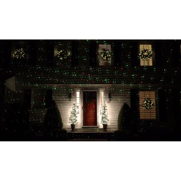 Outdoor Dynamic Red & Green Christmas Laser Light Projector with Remote Control