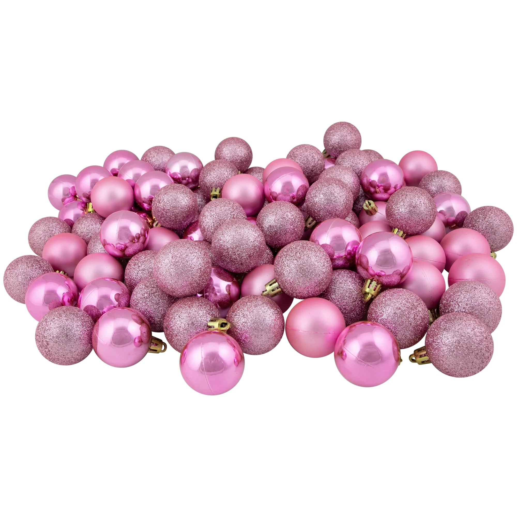96ct Shatterproof 4-Finish Christmas Ball Ornaments 1.5