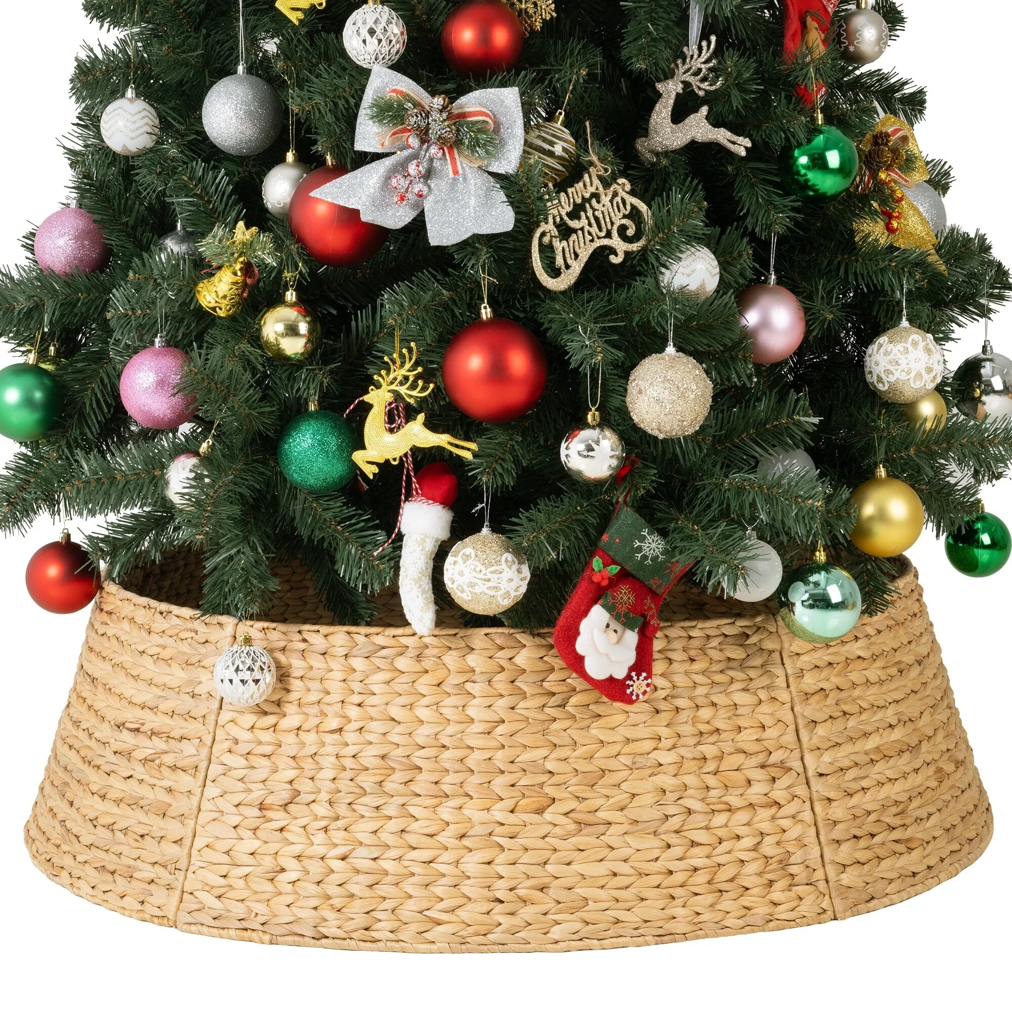 42 Inch Wicker Christmas Tree Collar for Pencil Tree - 42.25