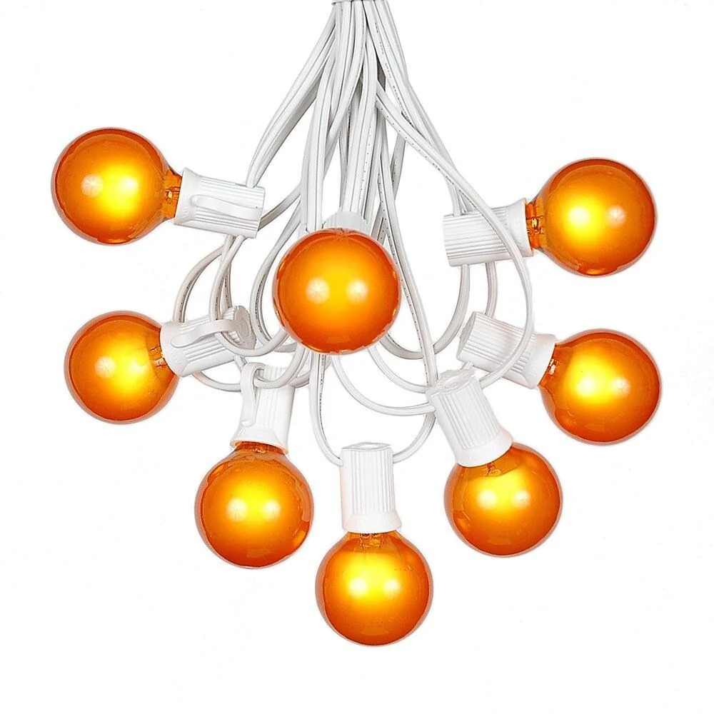 25 Foot G40 Outdoor Globe Patio String Lights - Set of 25 G40 Globe Bulbs