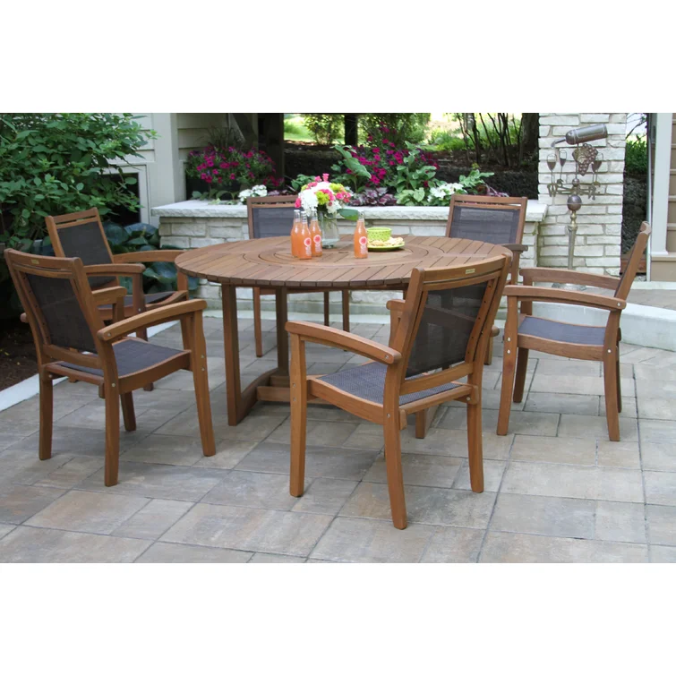 Fleur 6 - Person Round Outdoor Dining Set