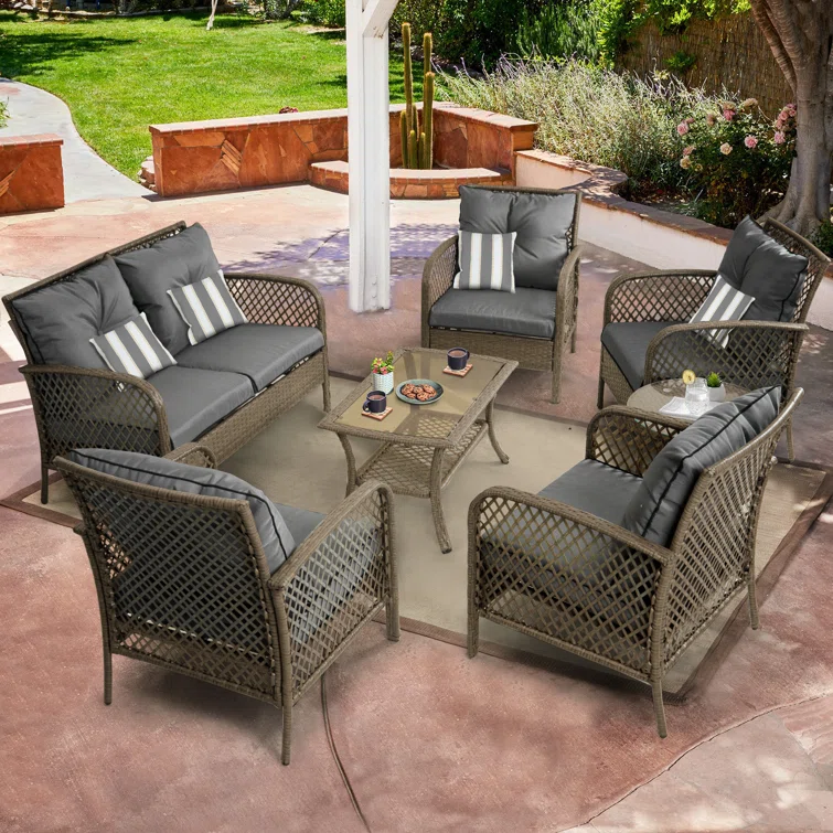 Fruitville 6 - Person Outdoor Seating Group with Cushions