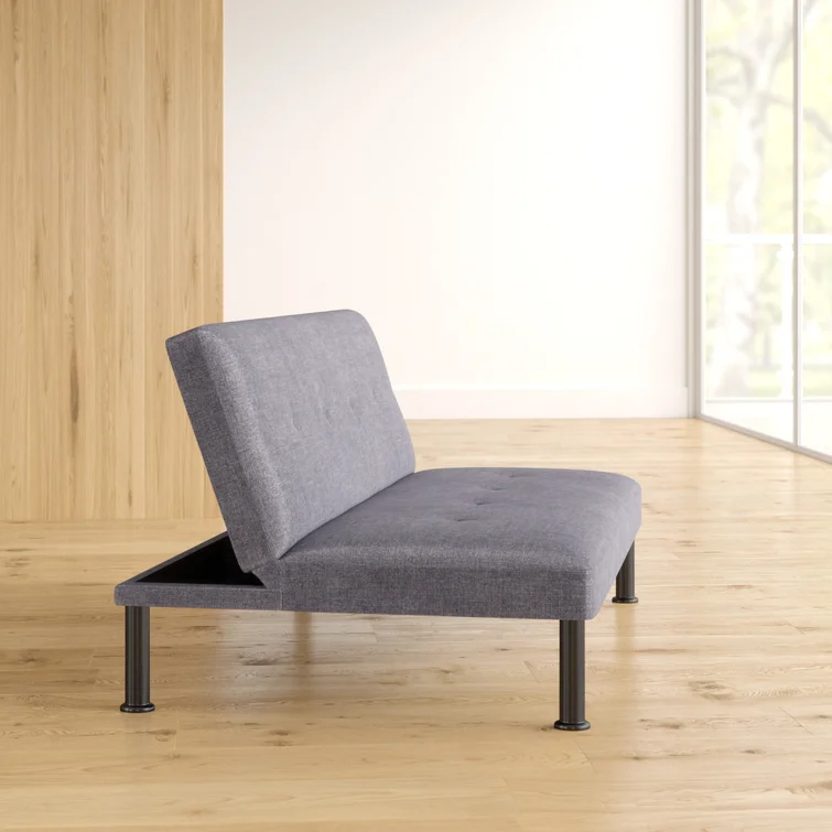 Iselys Twin 64'' Upholstered Tight Back Convertible Sofa