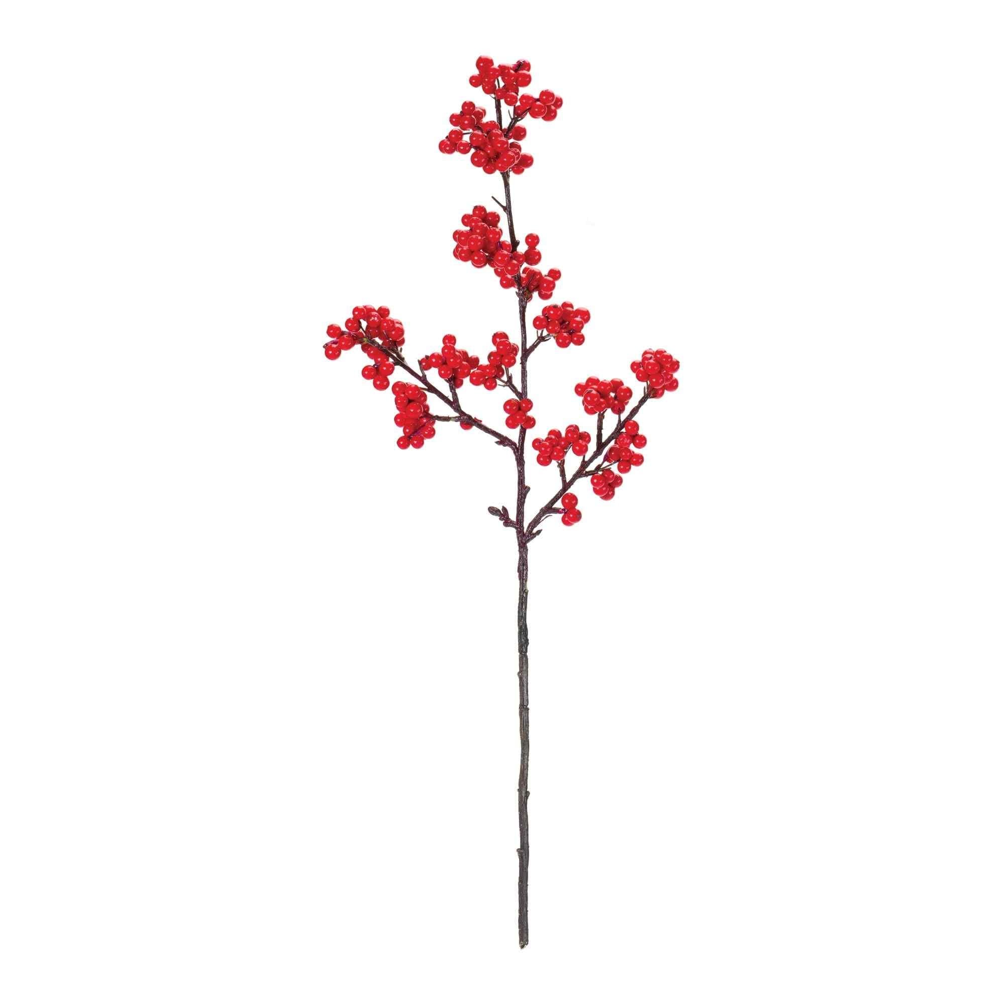Set of 6 Red Berry Twig Christmas Artificial Sprays 23