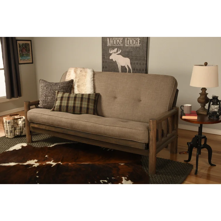 Anders Full / Double 81'' Upholstered Tufted Futon And Mattress