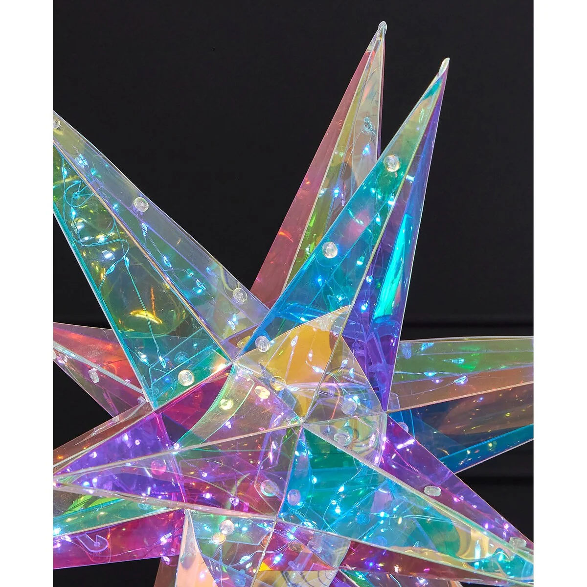 Prismatic Iridescent Christmas Explosion Star 16