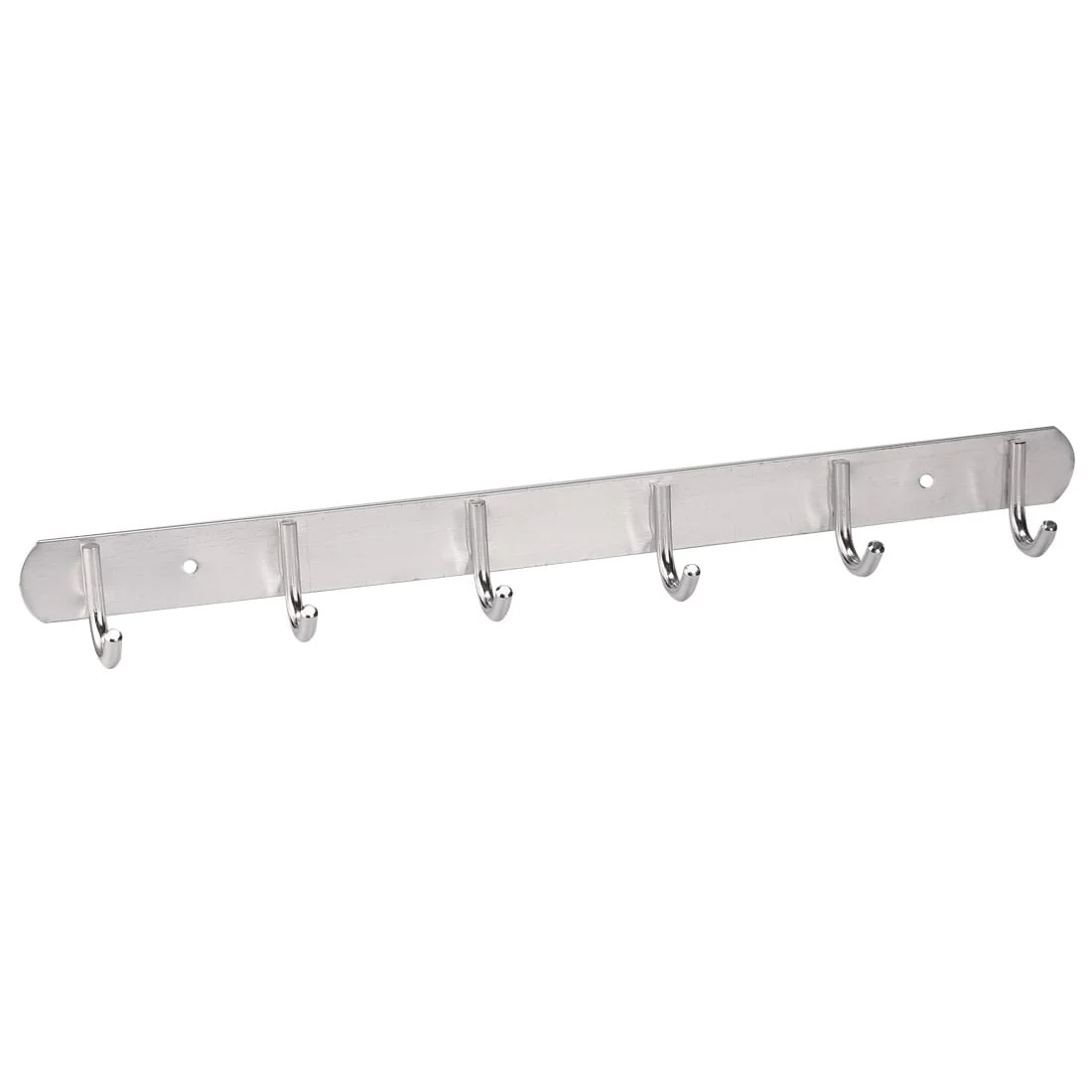 Wall Mounted Hooks Rack Metal Hat Towel Clothes Coat Hook Hanger - Silver Tone