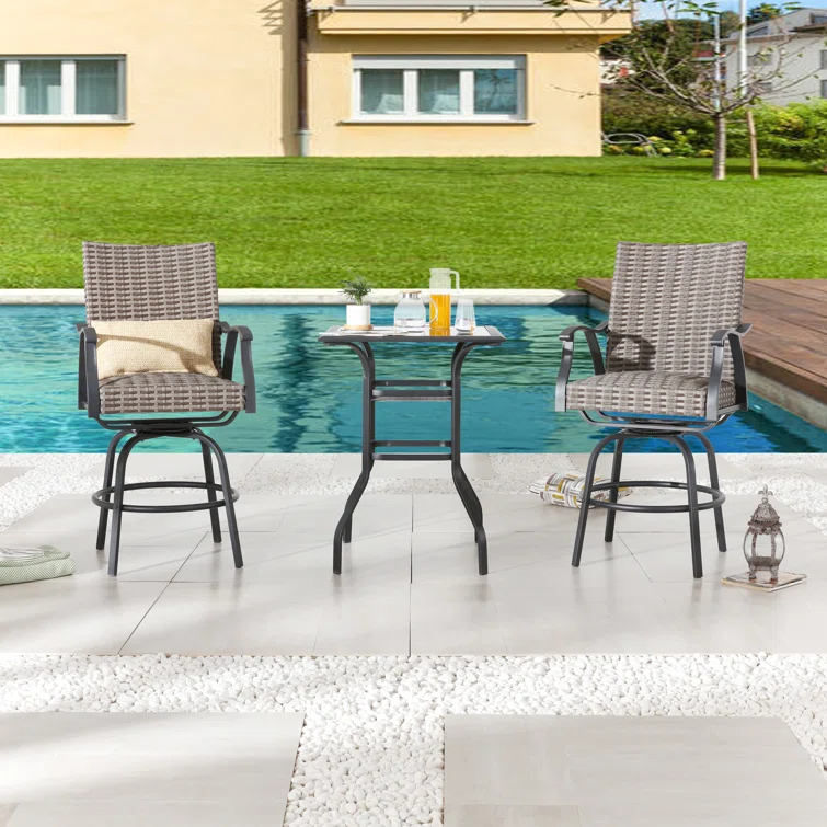 Square 2 - Person High Seating Conversation Set
