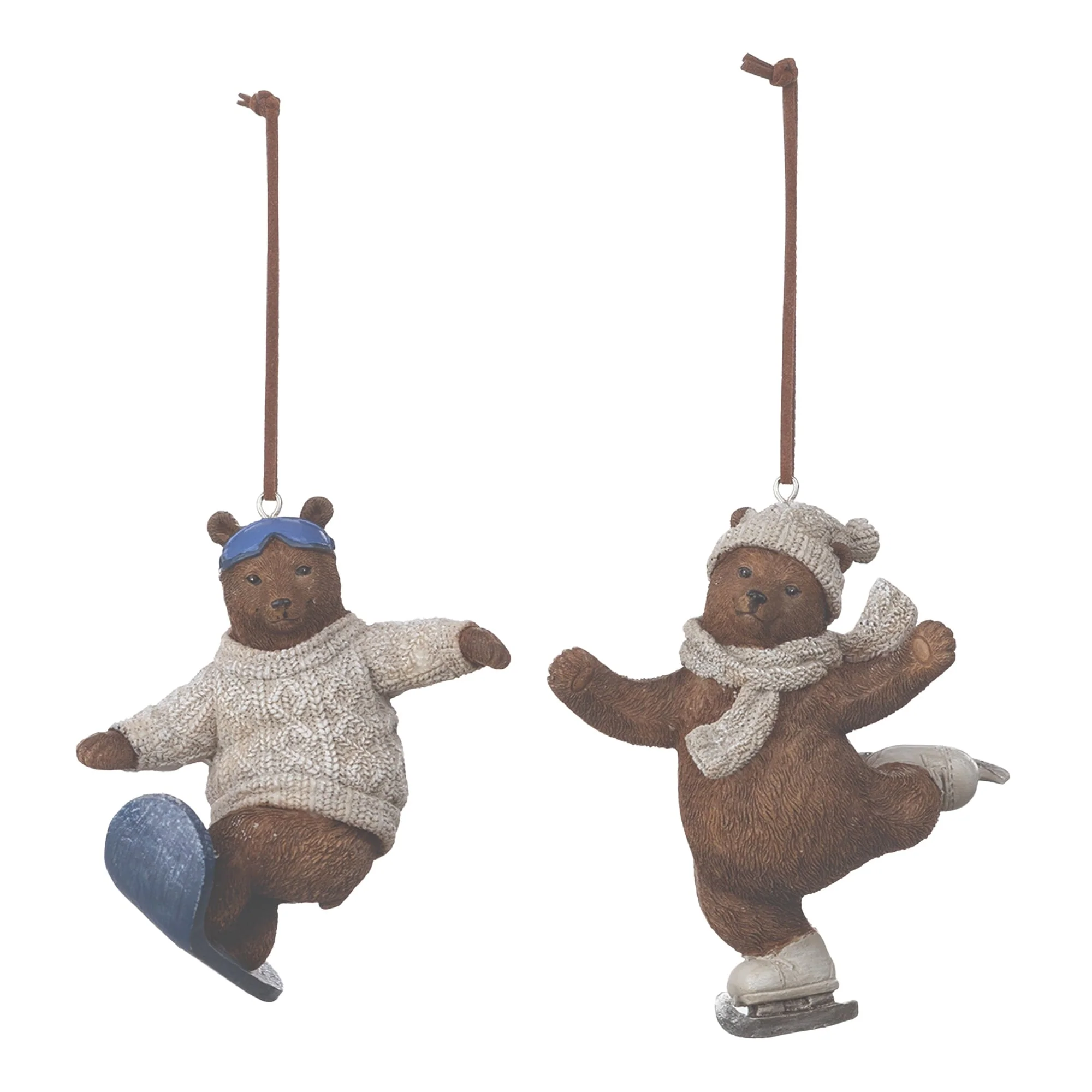 Bear in Skate and Snowboard Christmas Ornaments - 4