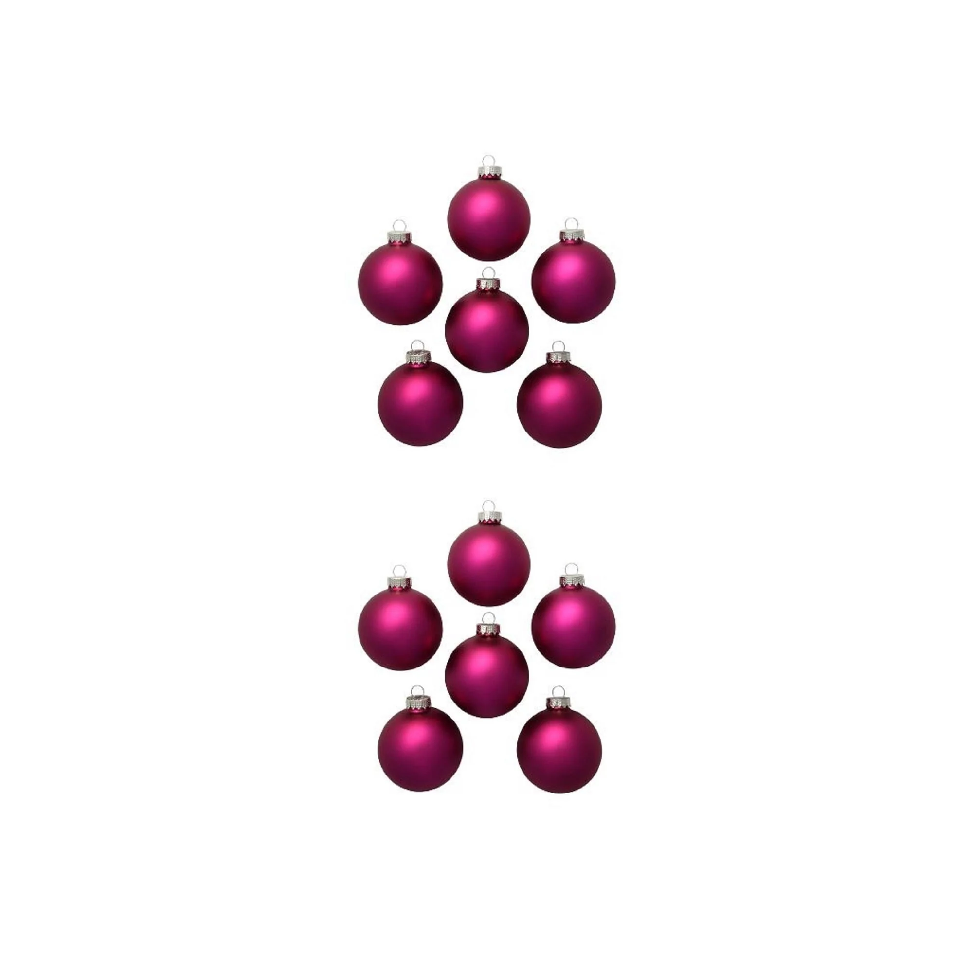 Matte Finish Glass Christmas Ball Ornaments 2.75