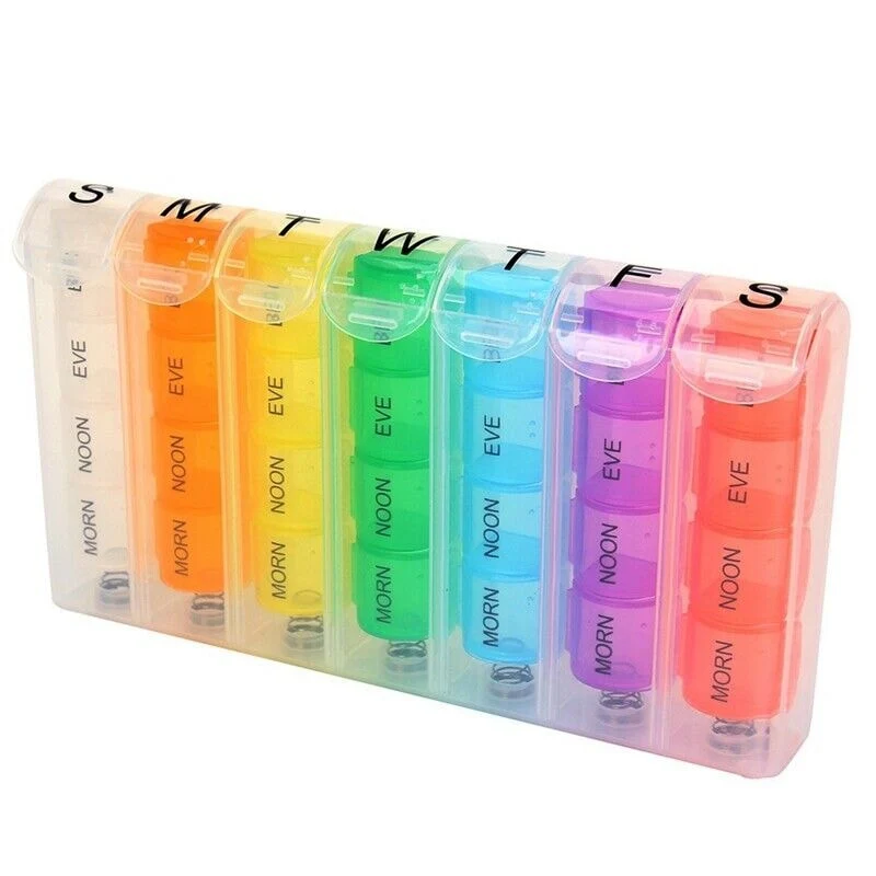 Weekly Pop Up Pill Box Storage Organizer