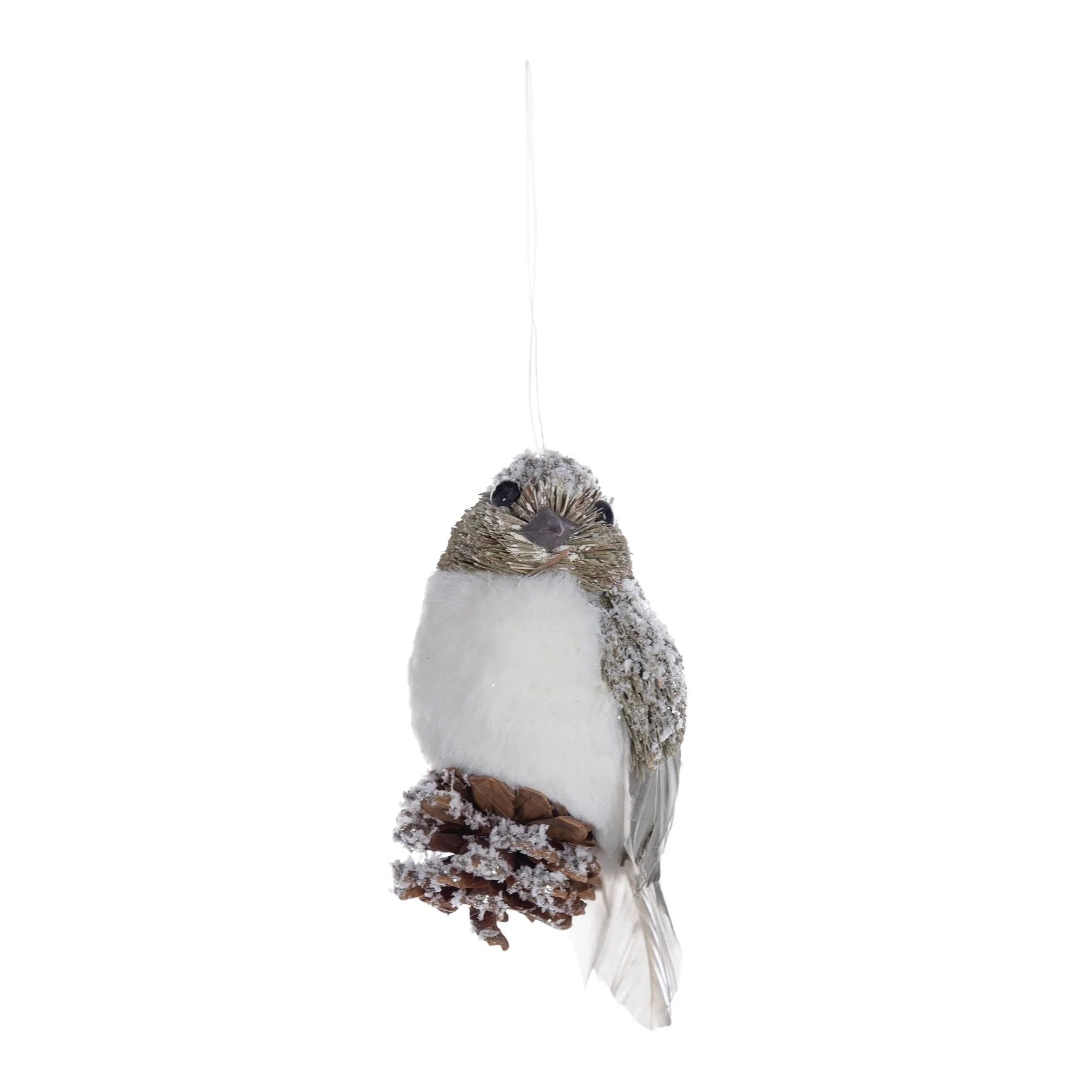 12ct Sisal Bird Christmas Ornaments 5.75