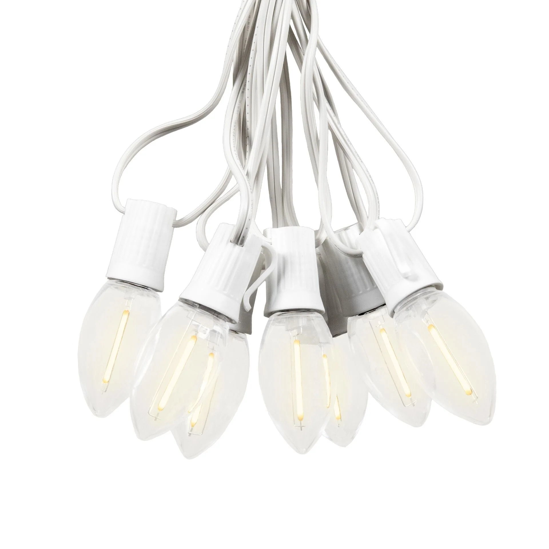 25 Foot C9 LED Transparent Outdoor Christmas String Light Set