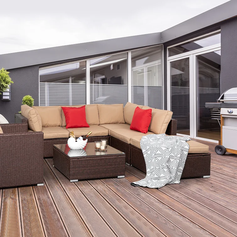 Farnhamville 5 - Person Outdoor Seating Group with Cushions