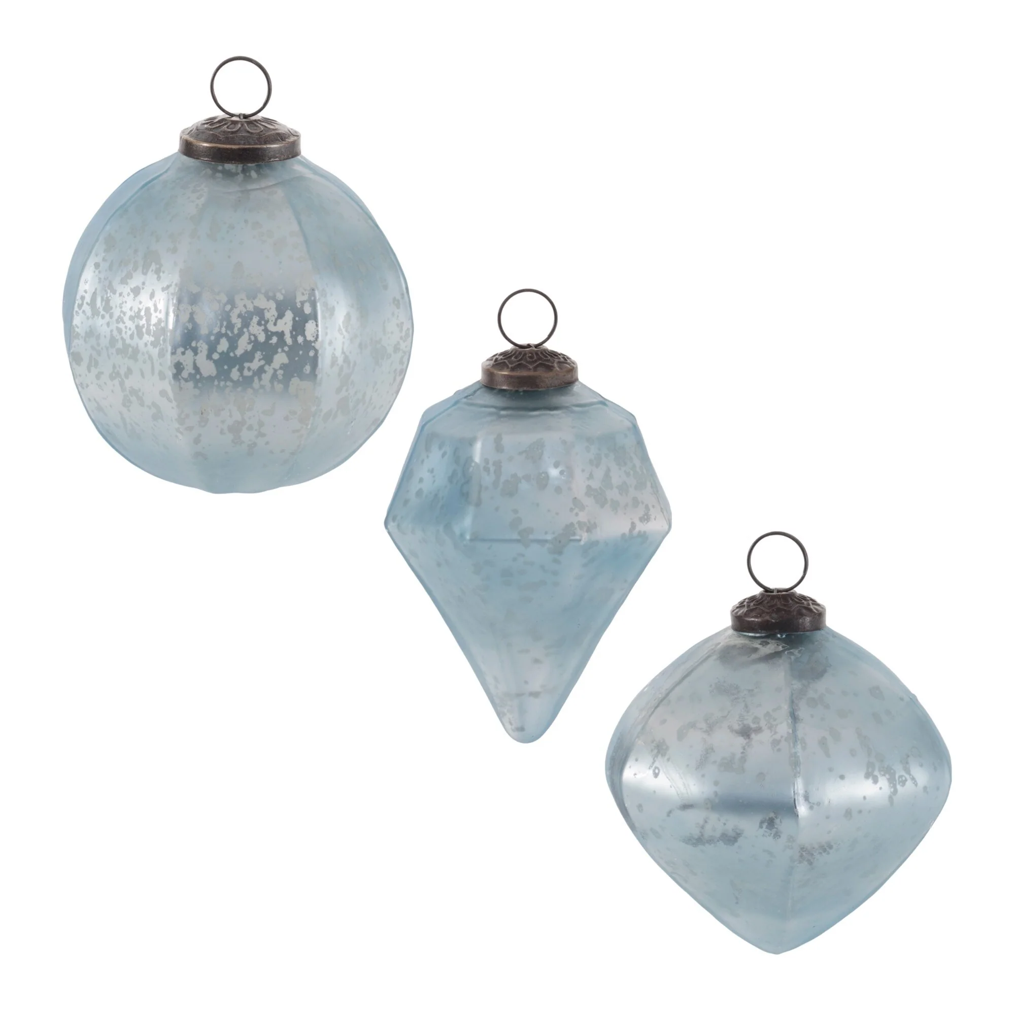 Geometric Glass Christmas Ornaments - 4