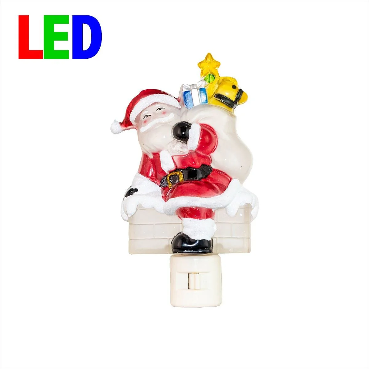 Novelty Lights LED Santa Claus Christmas Night Light with Swivel Plug - SANTA CLAUS - SANTA CLAUS