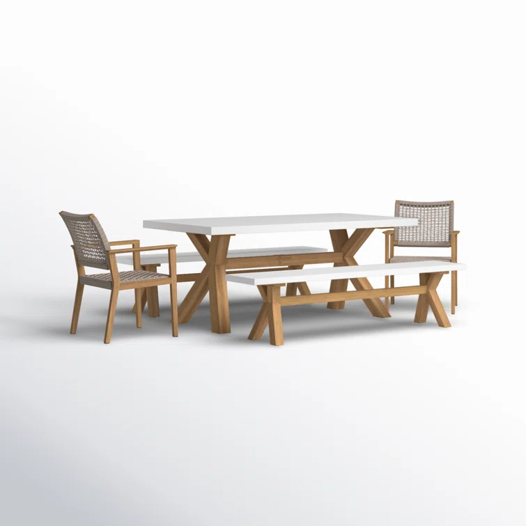 Fleur 8 - Person Rectangular Outdoor Dining Set