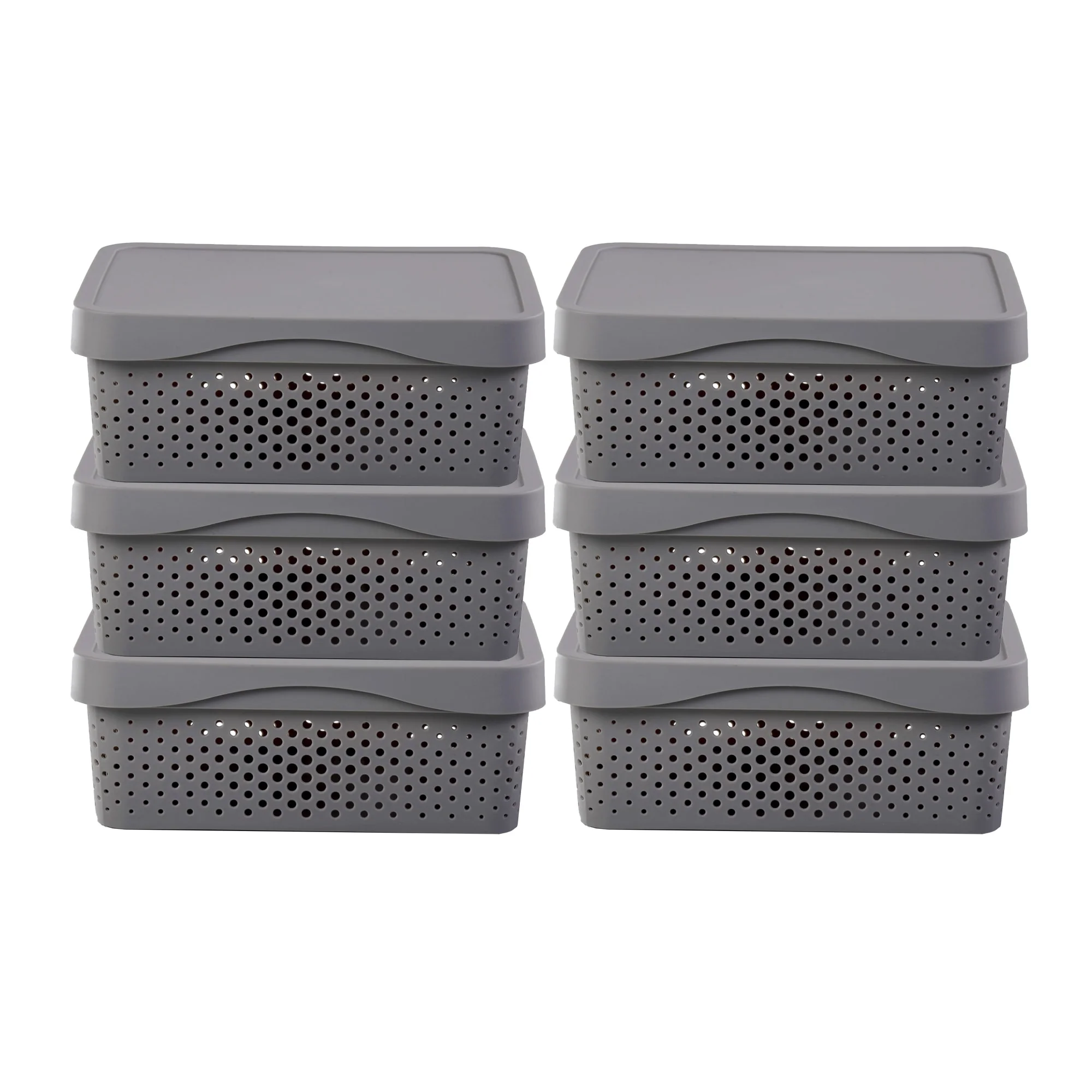 HANAMYA Lidded Storage Bin Organizer