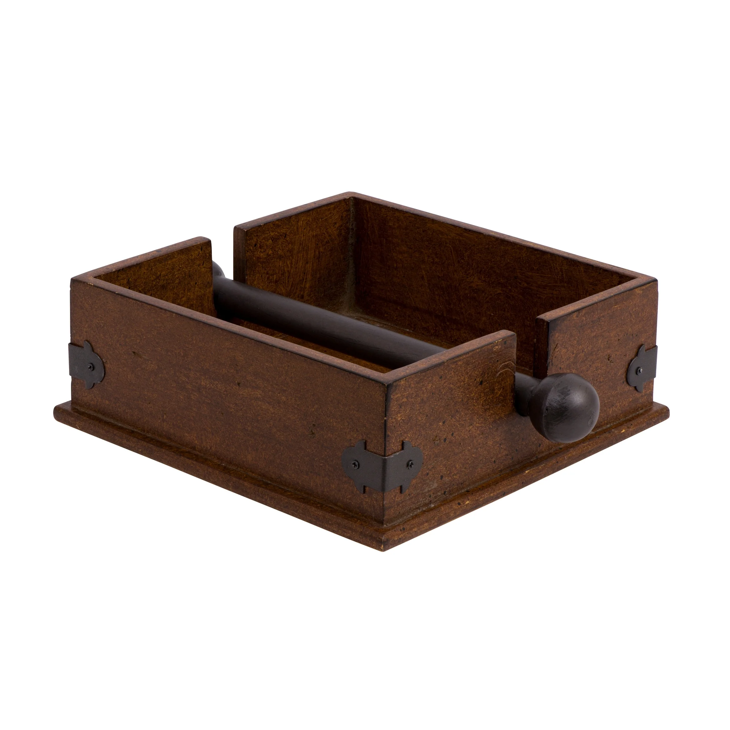 Wood Napkin Holder with Metal Bar