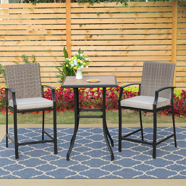 Alyne 2 - Person Square Outdoor Dining Set with Cushions